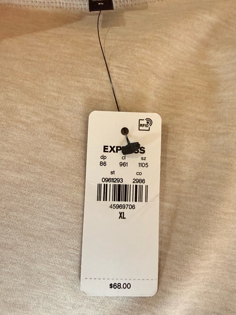 Express NWT Gray Oversized Boat Neck Top XL - Picture 3 of 3